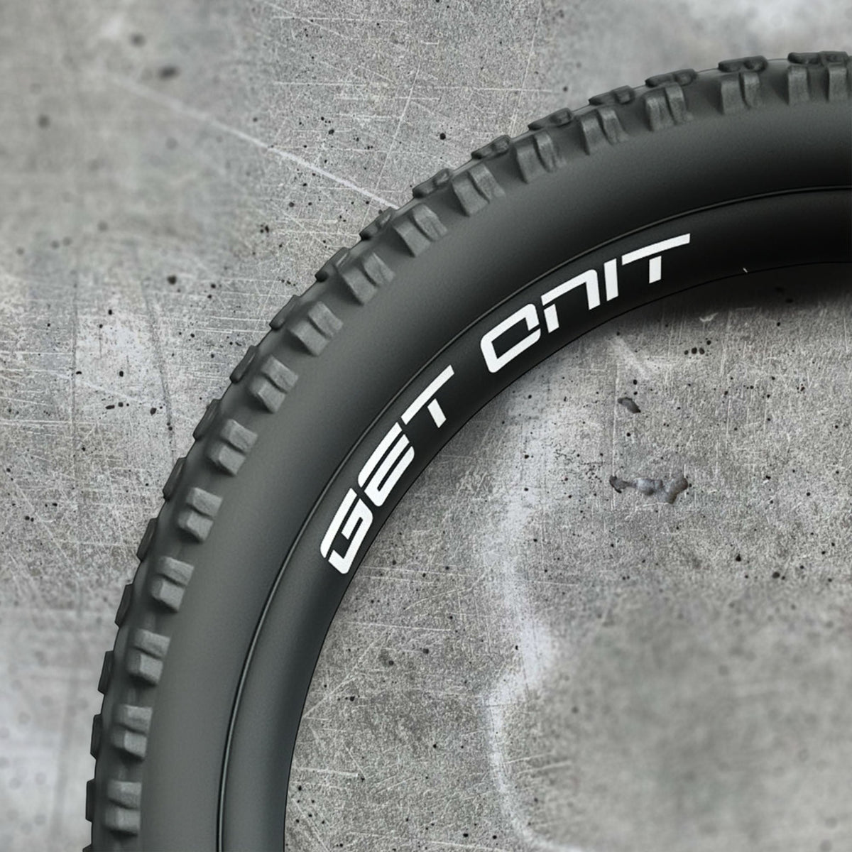 ONIT MTB wheel decal on 27.5-inch tire