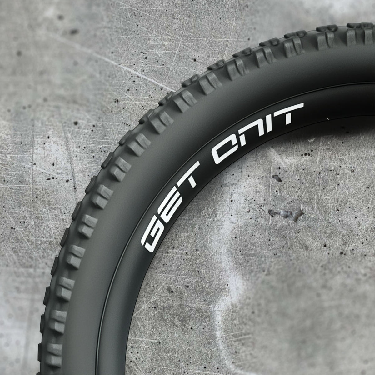 ONIT MTB wheel decal on 29-inch tire