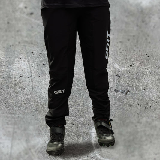ONIT Black on Black MTB pants, frontview