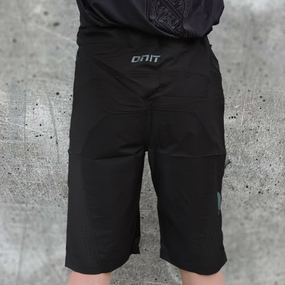 ONIT Black MTB shorts, back view