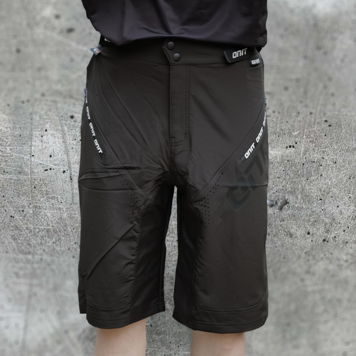 ONIT Black MTB shorts, Front view
