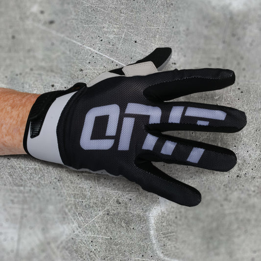 ONIT Grey MTB mountain bike gloves, full-finger