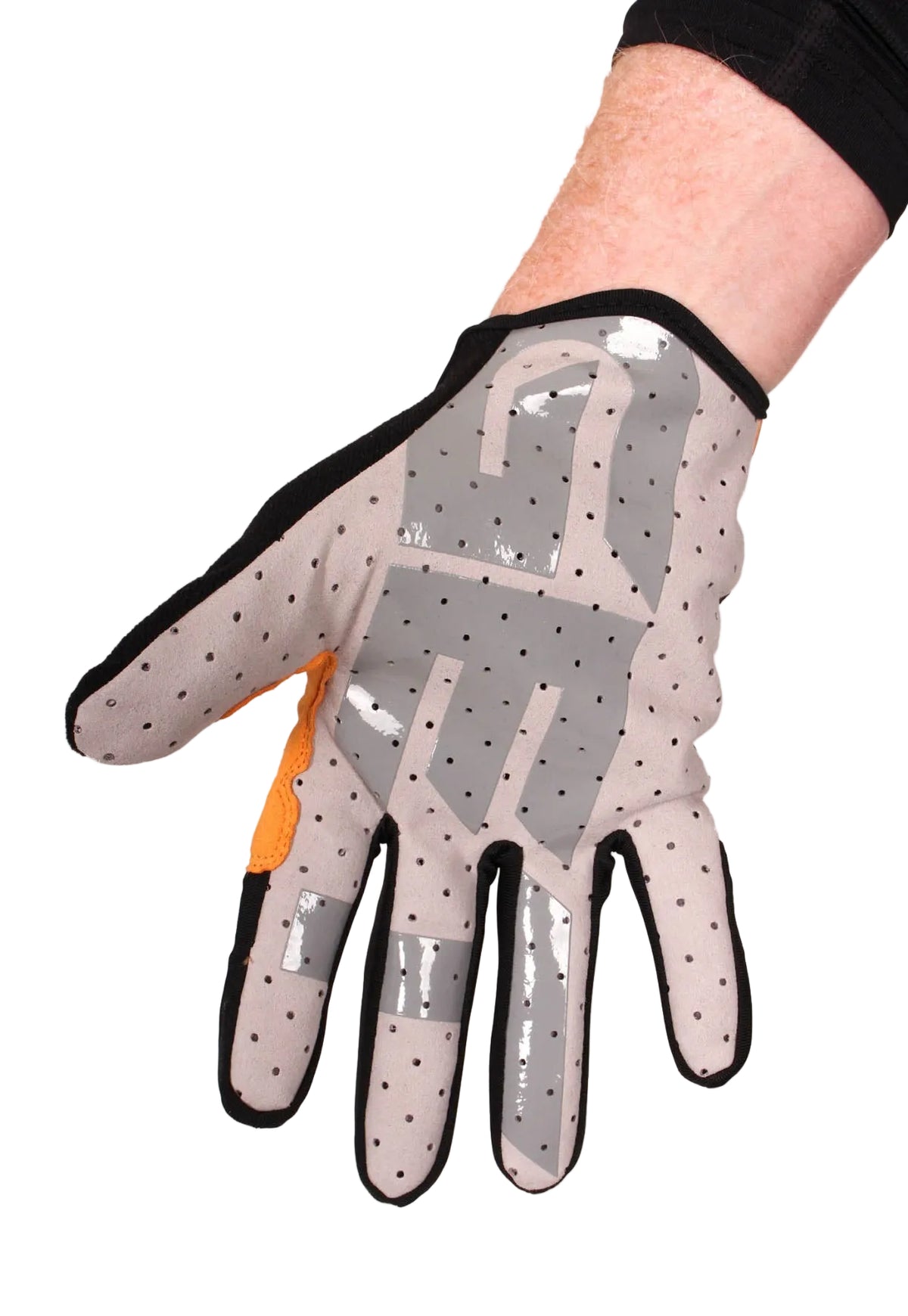 ONIT Orange MTB mountain bike gloves, full-finger-back