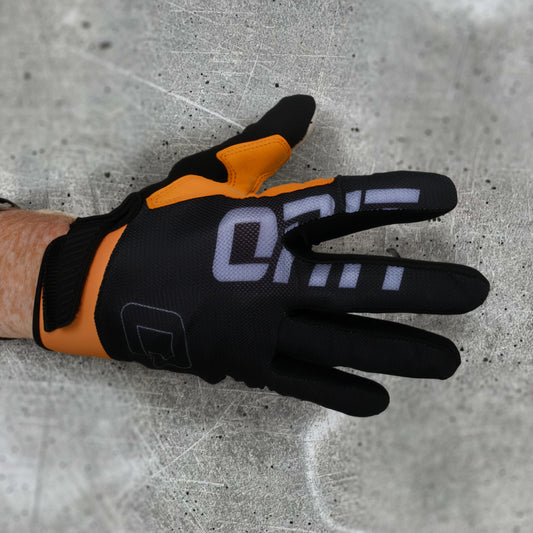 ONIT Orange MTB mountain bike gloves, full-finger