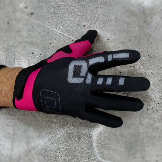 ONIT Pink MTB mountain bike gloves, full-finger