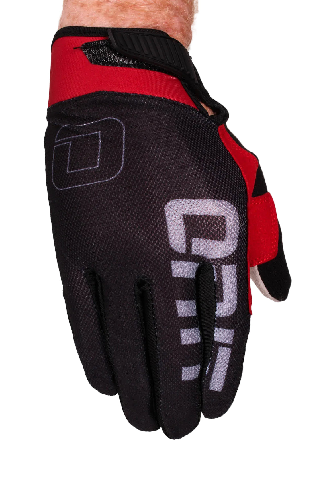 ONIT Red MTB mountain bike gloves, full-finger-front