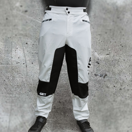 ONIT White and Black MTB pants, front view