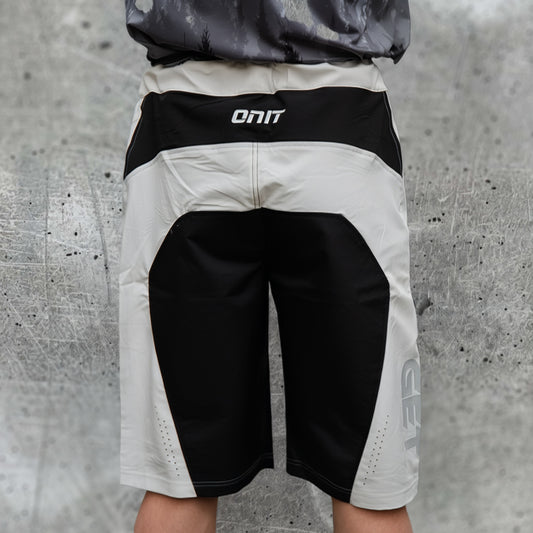 ONIT White and Black MTB shorts, backview